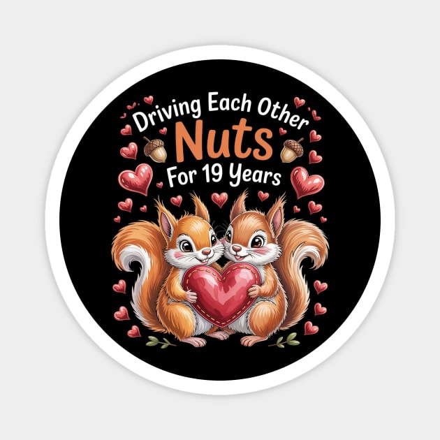 Couples Married 19 Year Funny 19th Wedding Anniversary Magnet by Laba-laba batu